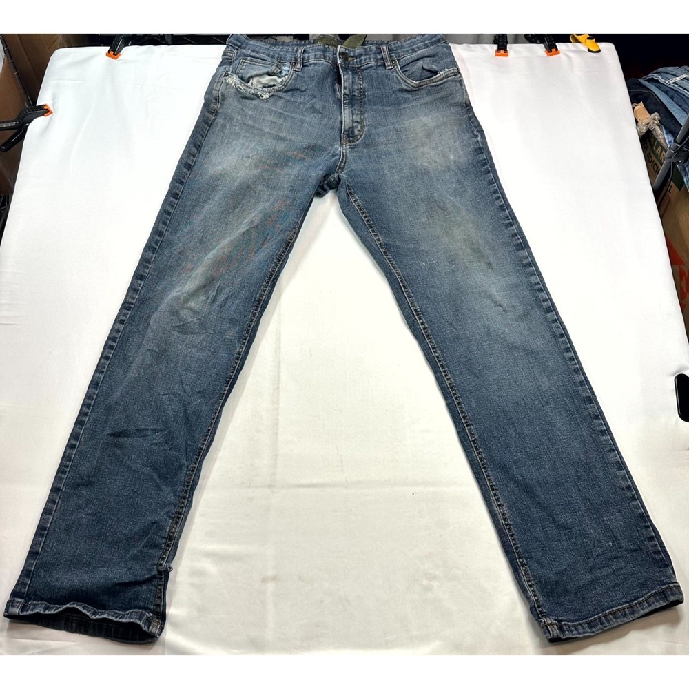Urban Star Relaxed Straight Leg Jeans Men Size 36x32 Midnight Blue Stretch Denim